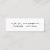 QR Code Mini-Visitenkarte Mini Visitenkarte (Rückseite)