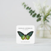 QR Code Minimal Butterfly Quadratische Visitenkarte (Stehend Vorderseite)