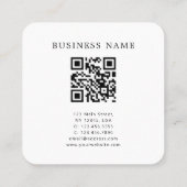 QR Code Minimal Butterfly Quadratische Visitenkarte (Rückseite)