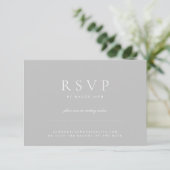 QR CODE Minimal Light Modern Wedding Website RSVP Karte (Stehend Vorderseite)