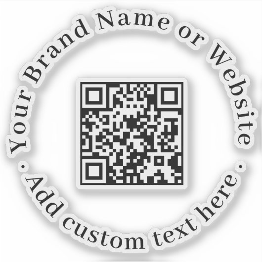QR Code Minimal Logo Business Promo label (Vorderseite)
