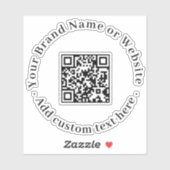 QR Code Minimal Logo Business Promo label (Blatt)
