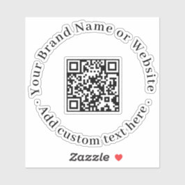 QR Code Minimal Logo Business Promo label