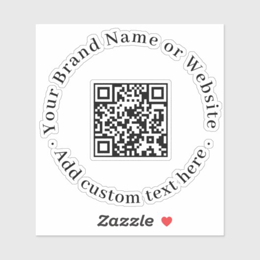 QR Code Minimal Logo Business Promo label (Blatt)