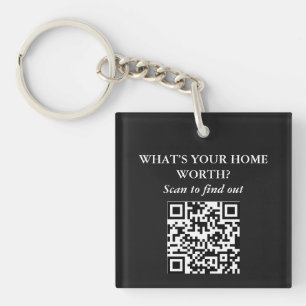 QR-Code Minimal Luxus-Makler-Marketing-Geschenk Schlüsselanhänger