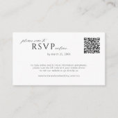 QR-Code Minimal moderne einfache Hochzeit Online-u Begleitkarte (Vorderseite)