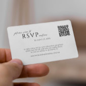 QR-Code Minimal moderne einfache Hochzeit Online-u Begleitkarte