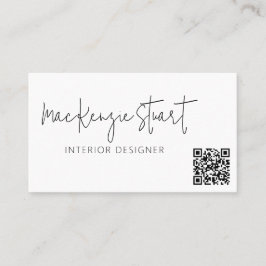 QR-Code Minimal Social Media Moderne Beruflich Visitenkarte