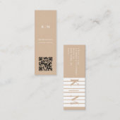 Qr-Code Minimal trendy Interior Designer Mini Visitenkarte (Vorne/Hinten)