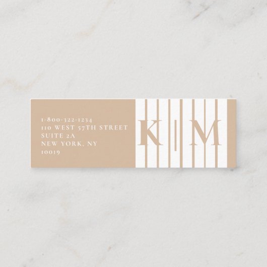 Qr-Code Minimal trendy Interior Designer Mini Visitenkarte (Rückseite)