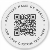 QR-Code Minimale Berufliche Wasserflasche Aufkleber (Vorderseite)