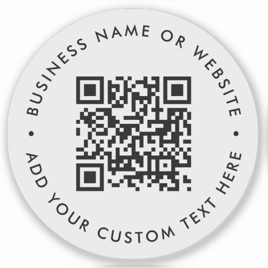 QR-Code Minimale Berufliche Wasserflasche Aufkleber (Vorderseite)