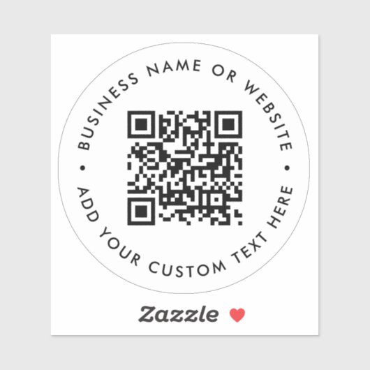 QR-Code Minimale Berufliche Wasserflasche Aufkleber (Blatt)