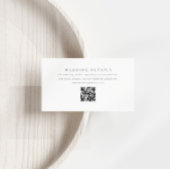 QR Code Minimale Hochzeitdetails Begleitkarte