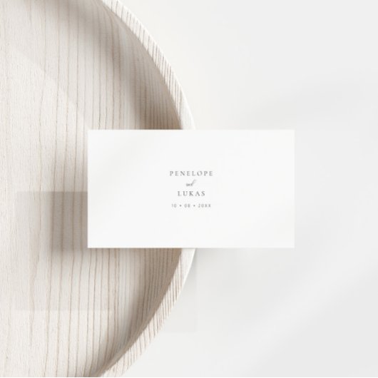 QR Code Minimale Hochzeitdetails Begleitkarte