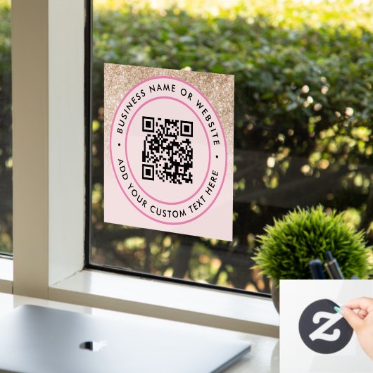 QR-Code | Minimale Scannierbarkeit Fensteraufkleber (Büro)