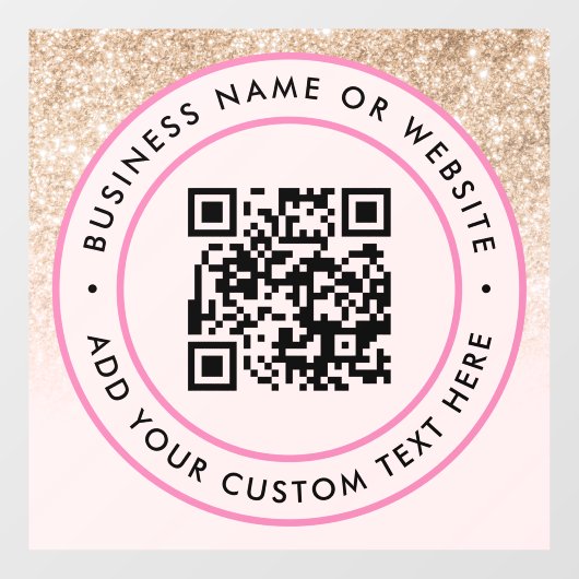 QR-Code | Minimale Scannierbarkeit Fensteraufkleber (Blatt)