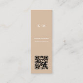 Qr-Code Minimaler trendiger Innenarchitekt Mini Visitenkarte (Vorderseite)