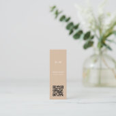 Qr-Code Minimaler trendiger Innenarchitekt Mini Visitenkarte (Stehend Vorderseite)