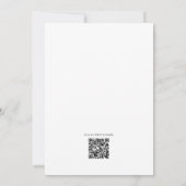 QR-Code Minimales Botanisches Monogramm Hochzeit Einladung (Rückseite)