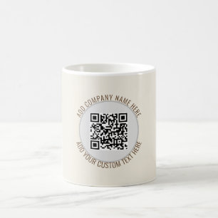 QR-Code Minimalist Einfach Grau Kaffeetasse