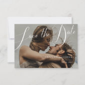 Qr Code Minimalist Horizontal Hochzeitsfoto Save The Date (Vorderseite)