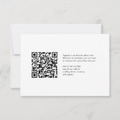 Qr Code Minimalist Horizontal Hochzeitsfoto Save The Date (Rückseite)