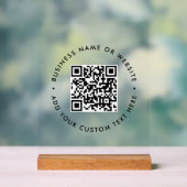 QR-Code Minimalistisch Clean Simple Promotions Acrylschild (Neutral)