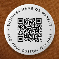 QR-Code Minimalistisch Clean Simple White Round