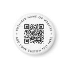 QR-Code Minimalistisch Clean Simple White Round