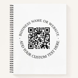 QR-Code | Minimalistisch Clean Simple White Scan M Notizblock