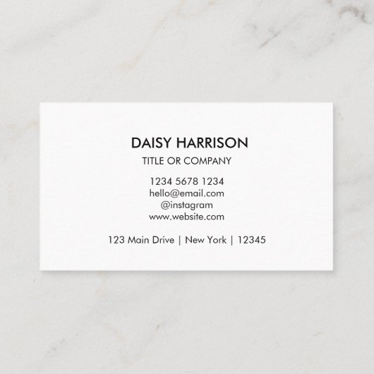 QR-Code | Minimalistisch Clean Simple White Scan M Visitenkarte (Rückseite)