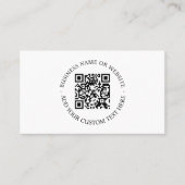 QR-Code | Minimalistisch Clean Simple White Scan M Visitenkarte (Vorderseite)