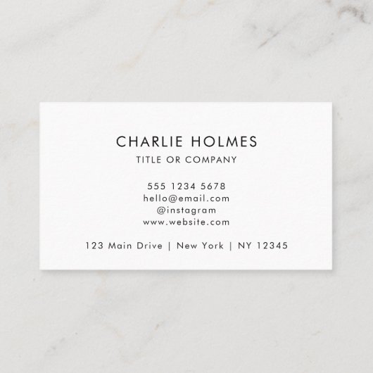 QR-Code | Minimalistisch Clean Simple White Scan M Visitenkarte (Rückseite)