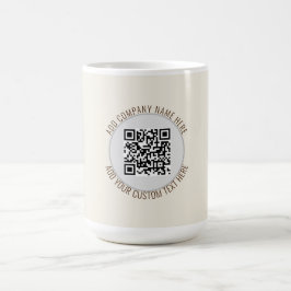 QR-Code Minimalistisch einfach grau Kaffeetasse