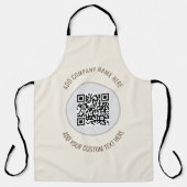 QR-Code Minimalistisch einfach grau Schürze (Vorderseite)