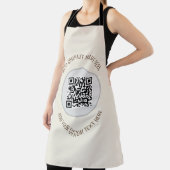 QR-Code Minimalistisch einfach grau Schürze (InSitu)