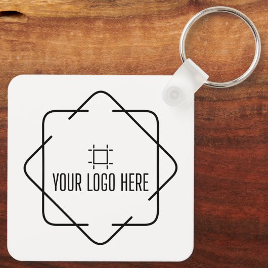 QR-Code Minimalistisch Einfaches , benutzerdefinie Schlüsselanhänger (Rückseite)