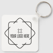 QR-Code Minimalistisch Einfaches , benutzerdefinie Schlüsselanhänger (Rückseite)