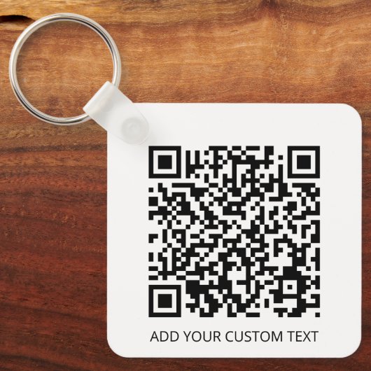 QR-Code Minimalistisch Einfaches , benutzerdefinie Schlüsselanhänger (Vorderseite)