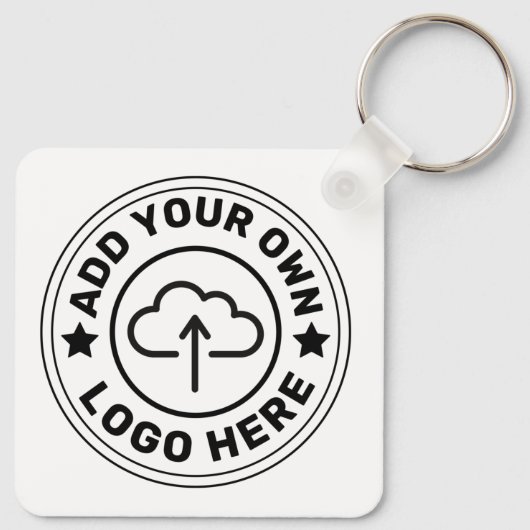 QR-Code Minimalistisch Einfaches , benutzerdefinie Schlüsselanhänger (Rückseite)