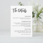 💍 QR-Code Minimalistisch Elegante Hochzeit Begleitkarte (Stehend Vorderseite)