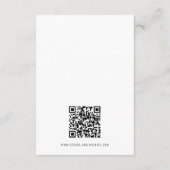 💍 QR-Code Minimalistisch Elegante Hochzeit Begleitkarte (Rückseite)