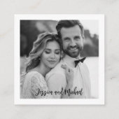 💍 QR-Code Minimalistisch Elegante Hochzeitswebsit Begleitkarte (Rückseite)