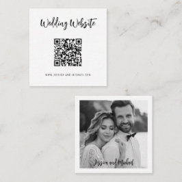 💍 QR-Code Minimalistisch Elegante Hochzeitswebsit Begleitkarte