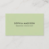 QR-Code Minimalistisch grün scannen Visitenkarte (Vorderseite)