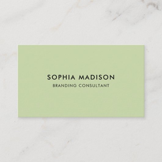 QR-Code Minimalistisch grün scannen Visitenkarte (Vorderseite)