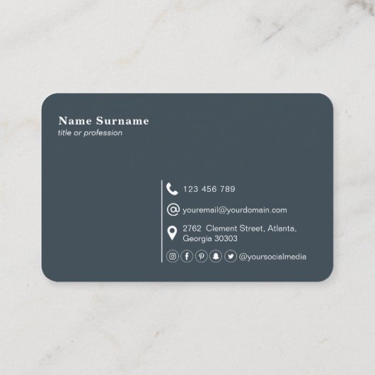 QR-Code, Minimalistisch modern, einfach, beruflich Visitenkarte (Rückseite)