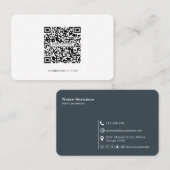 QR-Code, Minimalistisch modern, einfach, beruflich Visitenkarte (Vorne/Hinten)