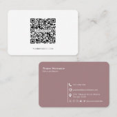 QR-Code, Minimalistisch modern, einfach, beruflich Visitenkarte (Vorne/Hinten)